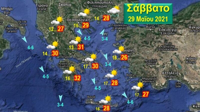 Ο καιρός του Σαββατοκύριακου