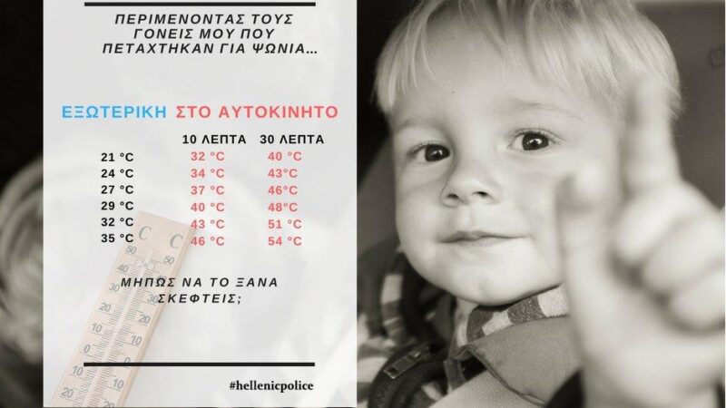 “Πριν “πεταχτείς” για ψώνια και αφήσεις το παιδί σου στο αυτοκίνητο, μήπως να το ξανασκεφτείς;”
