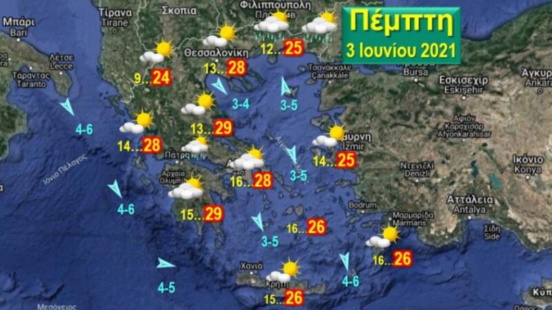 Καλός καιρός και 30άρια από το Σάββατο!