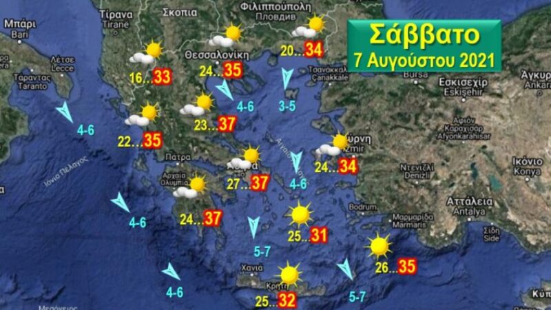 Ο καιρός του Σαββατοκύριακου