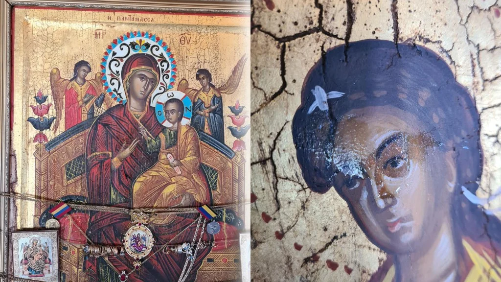 Θαυματουργό περιστατικό: Μυροβόλησε εικόνα της Παναγίας σε μοναστήρι της Ουκρανίας