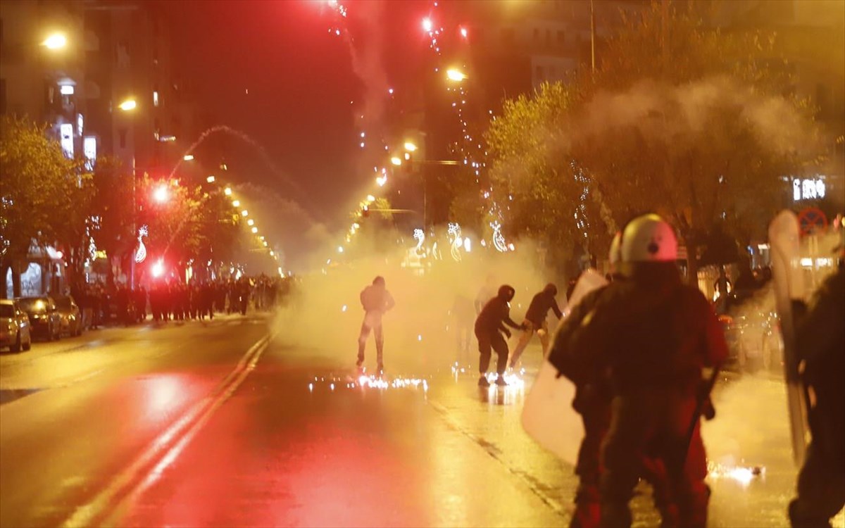 9 συλλήψεις στα χθεσινοβραδινά επεισόδια στη Θεσσαλονίκη