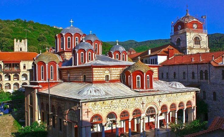 Χαμός στη Μονή Εσφιγμένου (ΒΙΝΤΕΟ)