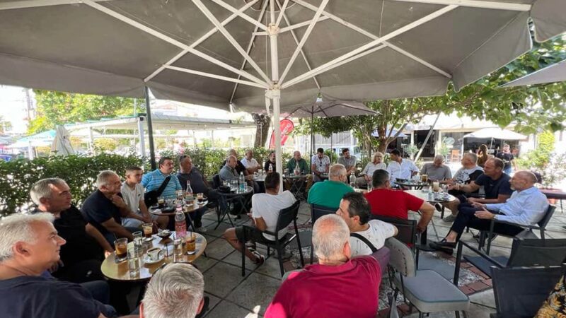 Στην Επανομή με εργαζομένους του ΟΑΣΘ ο Δημήτρης Βαρτζόπουλος