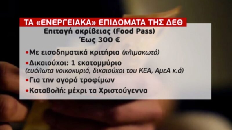 “Επιταγή ακρίβειας” και άλλα επιδόματα ανακοινώνει ο Πρωθυπουργός από την ΔΕΘ (ΒΙΝΤΕΟ)