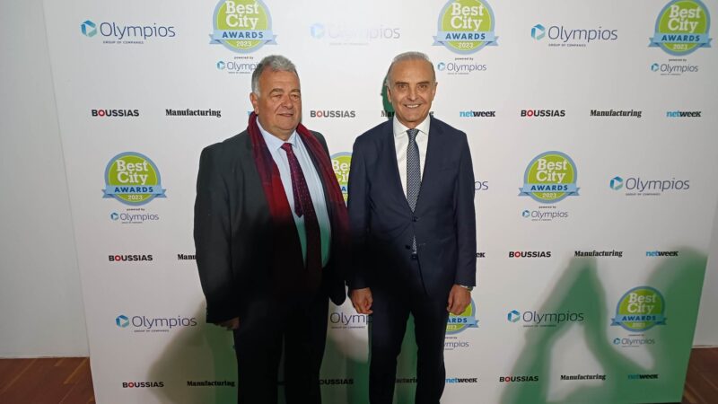 Τσαμασλής και Καψάλας παρέλαβαν το Silver βραβείο Bestcity Awards 2023 για τον Δήμο Θερμαϊκού
