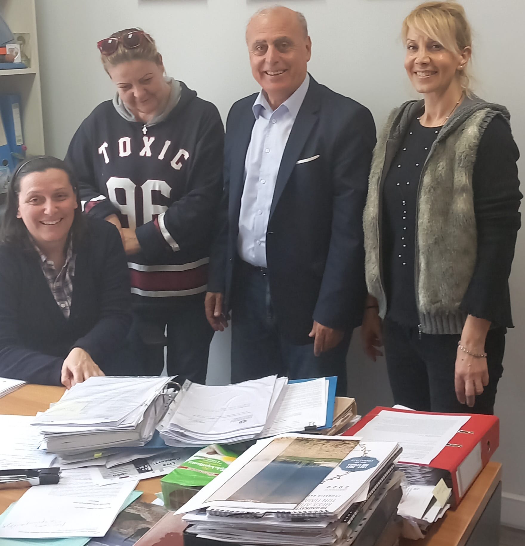 Τους εργαζομένους του Δήμου Θέρμης επισκέφθηκε ο Γιώργος Φεστερίδης