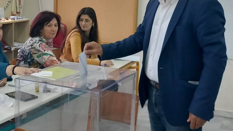 Στην Επανομή ψήφισε ο Γιώργος Φεστερίδης