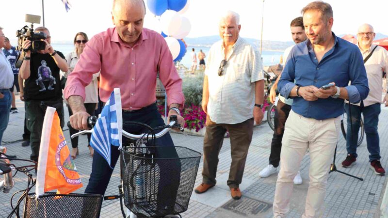 Ο Γιώργος Τσαμασλής έδωσε το σύνθημα και τα ηλεκτρικά ποδήλατα ξεκίνησαν στον Δήμο Θερμαϊκού (ΦΩΤΟΡΕΠΟΡΤΑΖ+2 ΒΙΝΤΕΟ)