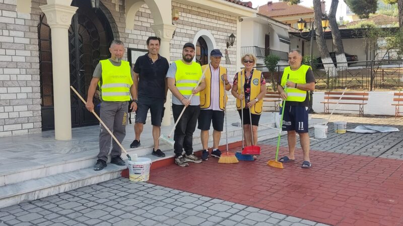 Καλλωπίστηκε από εθελοντές ο Ιερός Ναός Μεταμόρφωσης του Σωτήρος