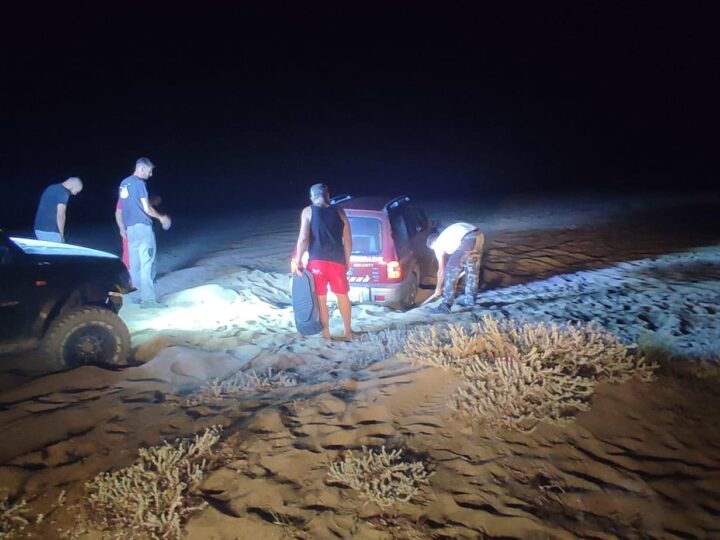Παρέμβαση βοήθειας της ΕΘ.Ο.Π.Π.Α.Κ Επανομής σε αυτοκίνητο που βούλιαξε στην άμμο στο Φανάρι