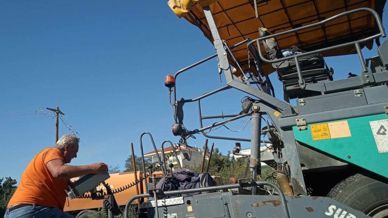 ΤΩΡΑ: Εργα ασφαλτόστρωσης στο ρεύμα από Πλαγιάρι προς Επανομή