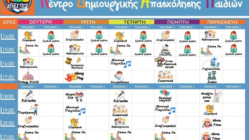 Το νέο πρόγραμμα του ΚΔΑΠ Kids Athletics!