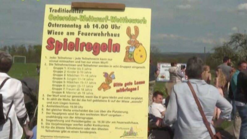 Εντυπωσιακό θέαμα: Μικροί & μεγάλοι συμμετείχαν στην παραδοσιακή τελετή ρίψης πασχαλινών αυγών (ΒΙΝΤΕΟ)