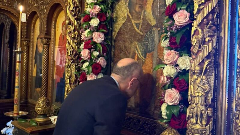 Ο Δημήτρης Βαρτζόπουλος στην Παναγιά της Μηχανιώνας (ΦΩΤΟΡΕΠΟΡΤΑΖ)