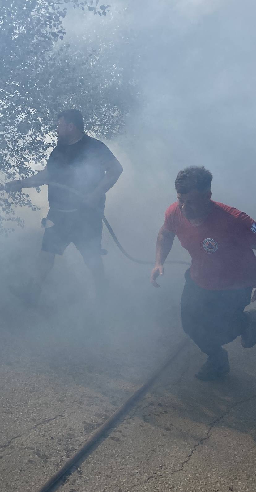 Φωτιά στο Μετόχι της Επανομής-Εικόνες από την κατάσβεση (ΦΩΤΟΡΕΠΟΡΤΑΖ)