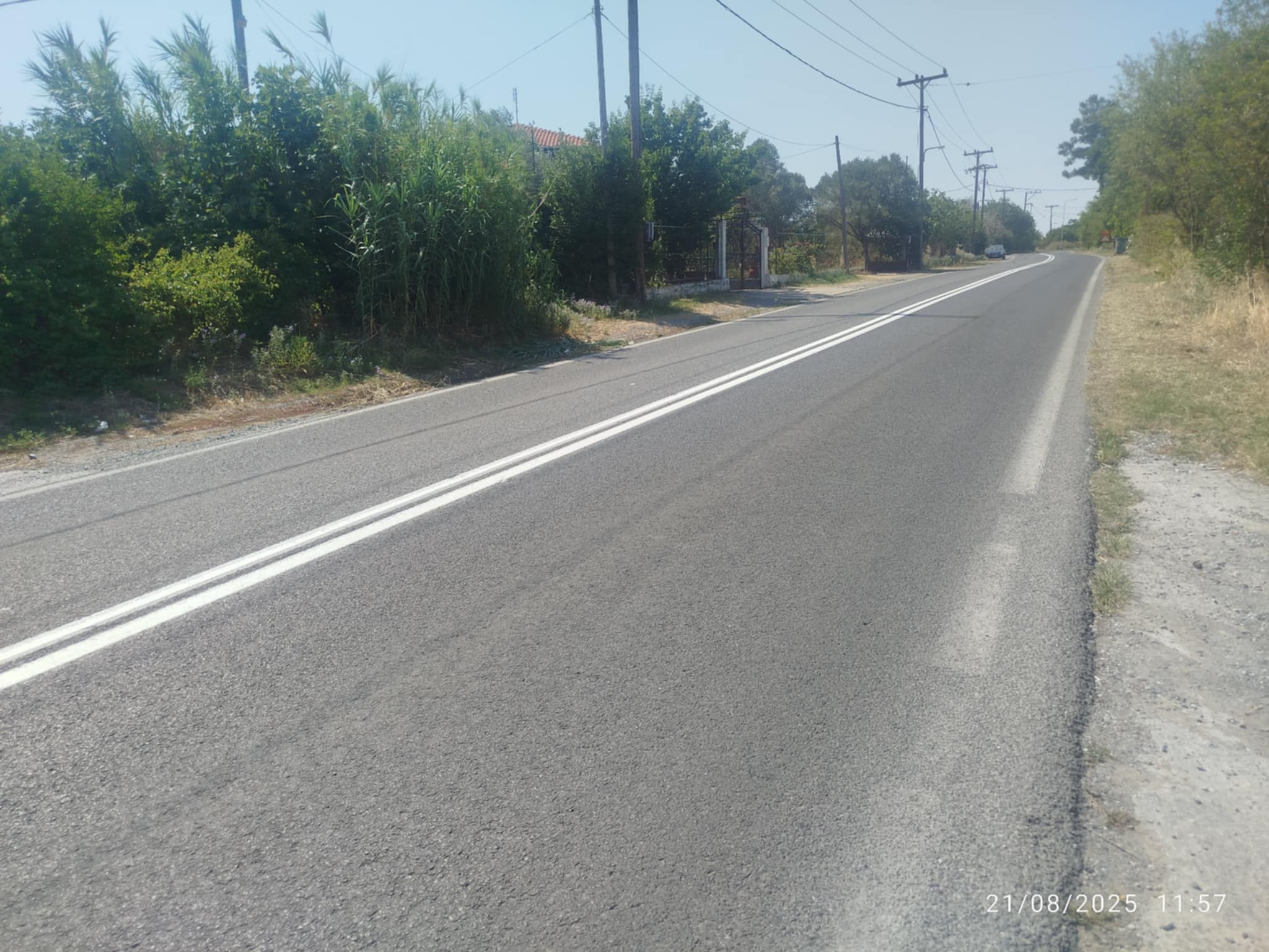 Με εντολή Γιουτίκα: Διαγράμμιση στον δρόμο Περαίας-Μηχανιώνας (ΦΩΤΟΡΕΠΟΡΤΑΖ)