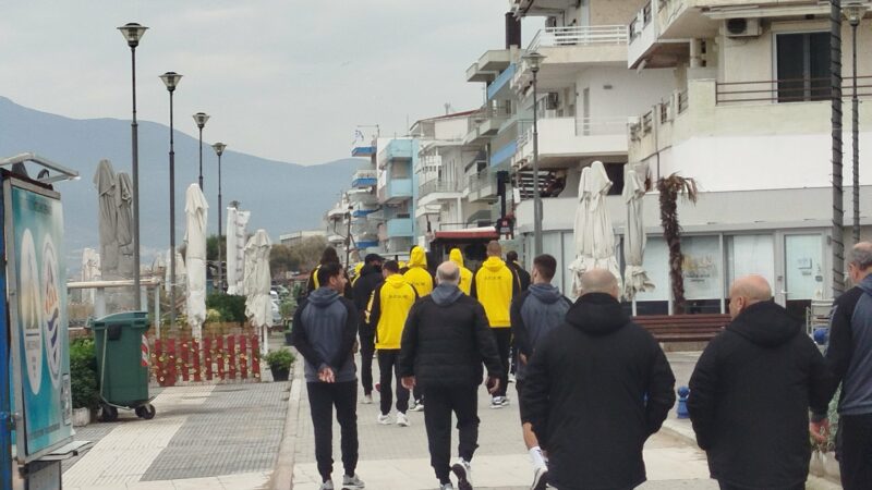 Πρωινή βόλτα της ΑΕΚ στη Περαία