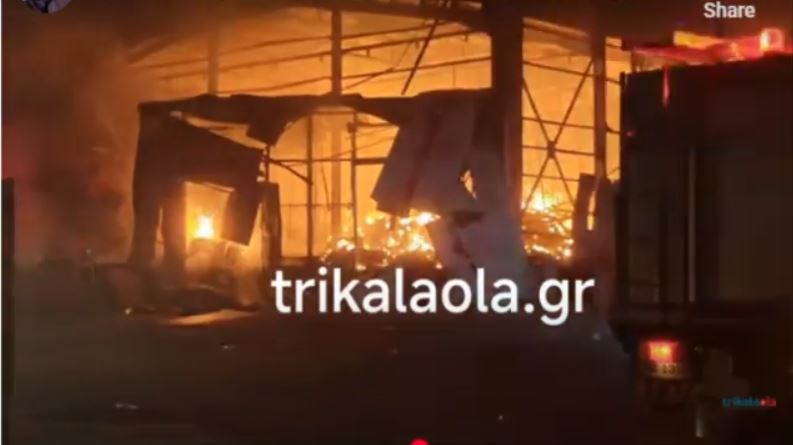 Μεγάλη φωτιά στα μπισκότα “Βιολάντα” (ΒΙΝΤΕΟ)