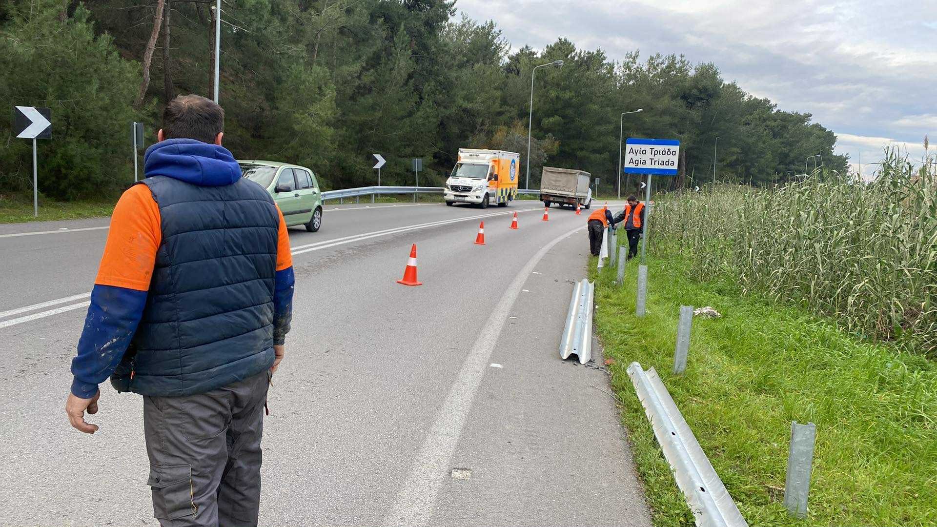 Αποκαταστάθηκε η ζημιά του στηθαίου στην Αγία Τριάδα