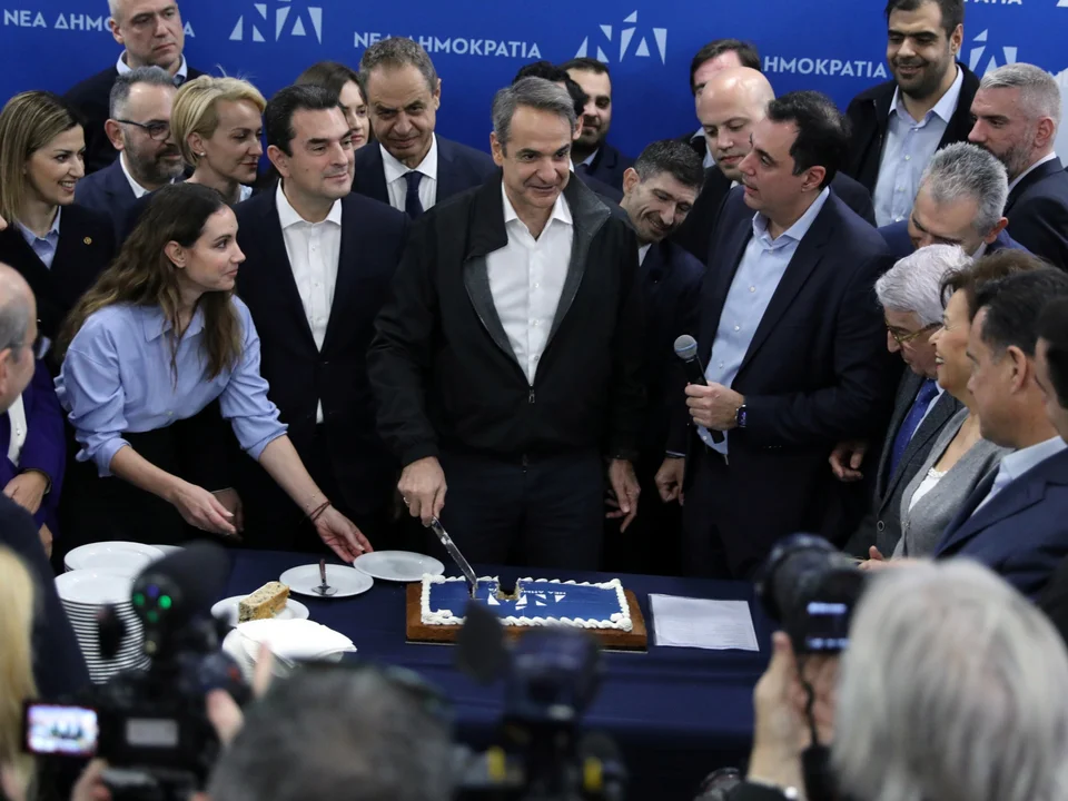 Ο Κυριάκος Μητσοτάκης έκοψε την πίτα της Νέας Δημοκρατίας: “Είμαστε η κυρίαρχη πολιτική δύναμη στην πατρίδα μας”