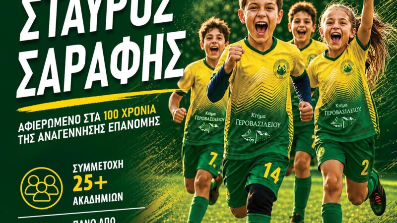 100 χρόνια Αναγέννηση Επανομής: Το Σαββατοκύριακο το τουρνουά “Σταύρος Σαράφης”