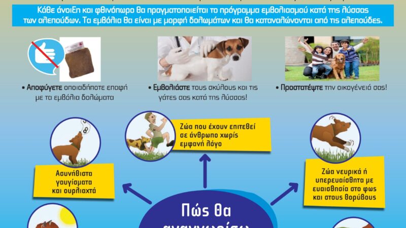 Προστατευόμαστε από τη λύσσα