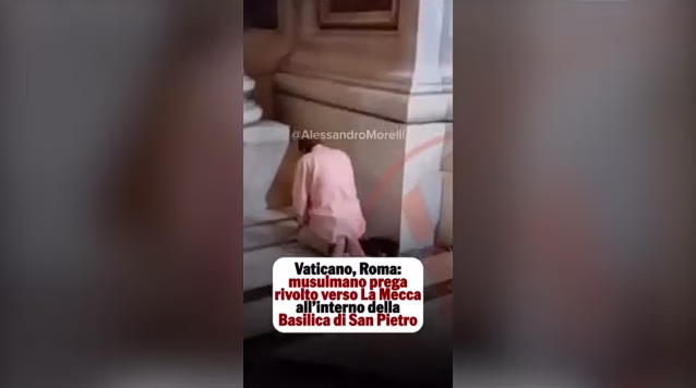 Βατικανό: Σάλος με μουσουλμάνο που προσευχήθηκε ξυπόλητος στην Βασιλική του Αγίου Πέτρου (BINTEO)