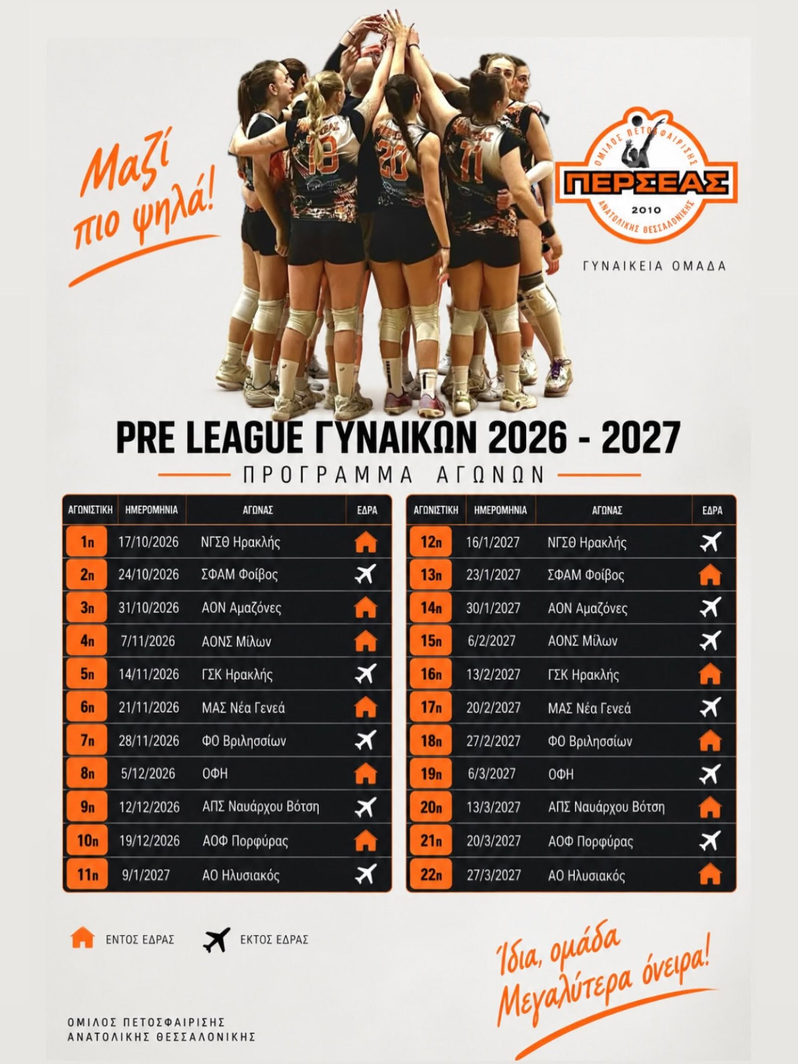 Το ταξίδι του Περσέα στην Pre League γυναικών του βόλεϊ…