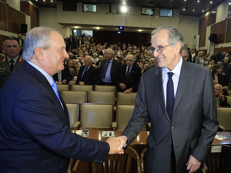 Αιχμές Καραμανλή για τα εθνικά θέματα παρουσία Σαμαρά (BINTEO)